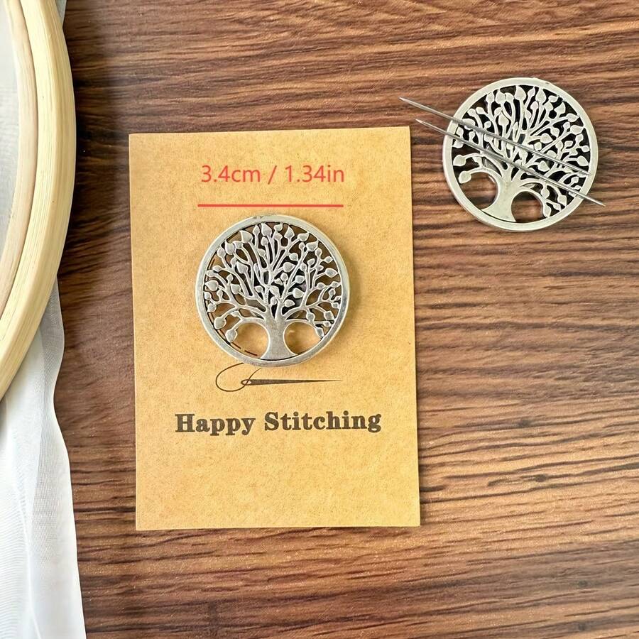 2026-NEW[ Latest Style]Best Combination For Cross Stitch Embroidery - One Round Tree Of Life Pin Cushion - Metal Tree Of Life Needle Holder - Needle Nanny - Stitching Needle Holder - Embroidery Small Gift - Handicraftsman'S Gift - Mother'S Day Gift - Grandmother'S Gift - Life Tree - View 1