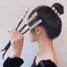 1pc Flower Magic Hair Bun Maker Hair Ties Faux Pearls Elegant Donut Hair Bun Maker Hair Tie Flexible And Bendable Weaving Ponytail Hair For Women And Girl Accessories, Hair Accessories For Women, Hair Tools, Beauty Accessories, Curly Hair Accessories For Women, Fall, Travel, Hair Tools, Accessories Women, Hair Stuff,Fall,Hair,Hair Accessories,Hair Accessories For Women,Travel,Hair Accessory,Hair Accessories Women,Hair Tools,Hair Stuff,Stuff,Beauty Accessories,Gifts,Travel,Gifts For Women,Hair Stuff,Stocking Stuffers - 彩色 - 查看 1