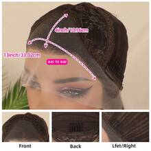 13x4 HD Lace Front Wig For Women Ombre Blonde Brown To Black Long Straight Hair Pre Plucked 180% Density Glueless Heat Resistant Hair Pre-Plucked For Daily Party Cosplay Use 26 Inch - Brown Highlight - View 9