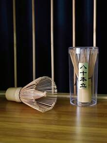 1pc 80-Prong Genuine Bamboo Matcha Whisk, Easily Produces Perfect Froth - Easy To Use And Clean - Traditional Japanese Handmade Matcha Tea Whisk, Designed For Matcha Enthusiasts