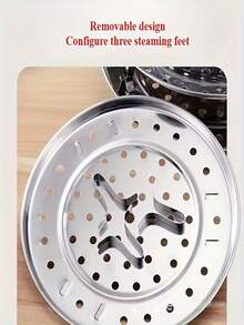 1/4pcs Stainless Steel Steamer Rack - Multi-Hole Design, Detachable With Steamer Feet, Easy To Clean, 4 Sizes Suitable For Home Use - Perfect For Steaming Vegetables And Seafood, Kitchen Essential|Modern Kitchenware|Cookware - Silver - View 7