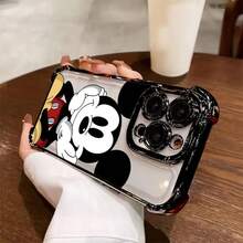 This Disney Mickey Mouse Phone Case Features An Adorable And Playful Expression Design, A Simple And Stylish Appearance, And A Smooth Touch. Made Of Super Cute And Eye-Catching TPU Material, It Includes Camera Protection, Making It An Ideal Choice For Girls. Compatible With IPhone 17/16/15/14/13/...12 Mini Pro Max Pro Plus XRXS. Compatible With All SamsungS22/S23/S24/S25 Series. The Perfect Gift For Family And Friends. Lightweight And Durable Material. - màu đen - Xem 2