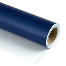 RUSPEPA - Papel de regalo de color azul marino color liso para Navidad boda cumpleaños ducha felicitaciones y días festivos 17.5 x 32.8 pies - Azulmarino - Ver 1