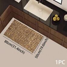 1 buc. Model floral 2D, covoraș de podea cu design plat din frânghie de in fals, pernă de protecție pentru podea de bucătărie, covoraș confortabil pentru picioare, covor pentru sufragerie, dormitor, baie, spălătorie, birou, decor pentru casă și interior