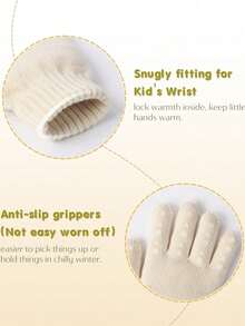 1SET Kids Hat Gloves Set For School - Knitted Baby Hat For Winter, Warm Unisex Combo Pack Knitted Hat Outdoor Accessory - 1 Set - View 7