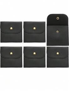 1 pièce Pochette de rangement portable pour bijoux, boucles d'oreilles, bagues et colliers. Cadeau pour la petite amie, essentiel de voyage - Beige - Voir 13