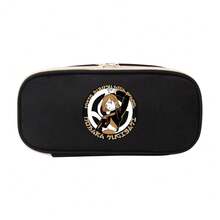 1pc Gojo Yuji Megumi Nobara Sukuna Anime Themed Personalized Cartoon Handsome Pattern Canvas Tote Bag, Office Pencil Case, Student Cartoon Printed Stationery Pouch, Large Capacity Stationery Bag, Pen Bag, Earphone & Coin Purse - Multicolor - View 9