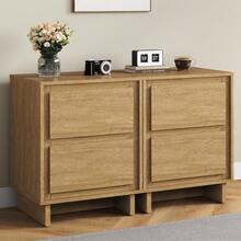 2-Drawer Dresser, Modern Wood Dresser With Clean Edge Detailing, Versatile Storage Unit For Bedroom, Living Room, Office, Entryway - Natural Oak - 查看 3