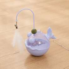 1pc Interactive 360° Rotating Cat Toy With Treat Dispenser & Self-Entertainment Mode - Automatic Motion Wand With Feathers & Bells For Living Room Bedroom Indoor/ Play, Durable Plastic Construction, All Breed Sizes, Cord-Free Operation (No /Electrical Components) - Endless Fun For Hunting Cat Interactive Toys And Feeders - Multicolor - View 9