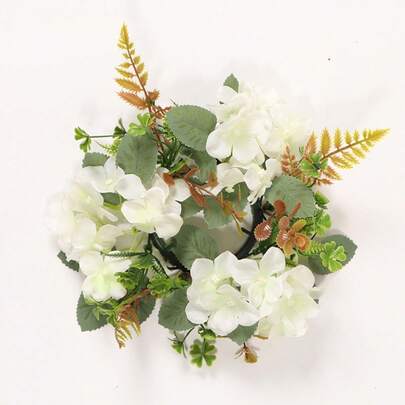 Mini Candle Ring Hyacinth Decorative Garland Decoration Table Centerpieces Flower Wreaths For Porch Wall Home Decoration, Fall Decor, New Year, Valentine's Day Gifts, Christmas Gift, Classic And Elegant,  , High Repurchase Rate