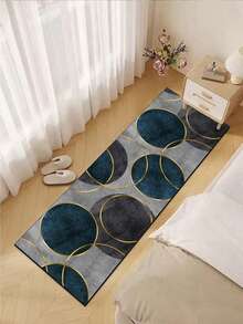 【热销！！！】1 件装软橡胶厨房地垫，3.5 毫米厚，圆形金色包边多色拼接抽象奢华风格厨房吸水地垫，大尺寸地毯，可自行裁剪以适应厨房尺寸，表面织物材质，中间海绵层，底部橡胶层，适用于厨房地毯、厨房装饰、婚礼装饰、家居装饰、浴室地垫、玄关地垫、洗衣房地垫、走廊地毯、客厅地垫等。 - 彩色 - 查看 7