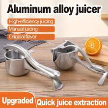 1pc Heavy-Duty Manual Juicer – Stainless Steel Hand Press Fruit Squeezer, Quick Juicing Design For Oranges Lemons Pomegranates, Compact & Easy To Clean, Ideal For Home Kitchen Travel Party - Bạc - Xem 2