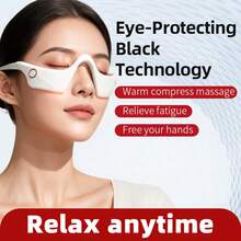 1pc 3D Smart Eye Massager, Hot & Cold Therapy, Adjustable Modes, Super Quiet Operation, USB Rechargeable, 300mAh Battery, Long Lasting, High Frequency Vibration, Relaxes Eye Muscles, Improves Blood Circulation, Relieves Eye Strain, Ideal Gift For Those Who Use Eyes Extensively - White - View 8