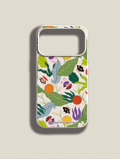  Paul Frank 授权液态硅胶手机壳，全包防震摄像头保护，猴子、兔子、猫、植物图案，全新设计，兼容 13/14/15/16/17 Pro Max