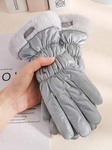 1 双女士冬季保暖手套，带内衬，防水防风，触屏摩托车骑行手套，2025 新款 - 彩色 - 查看 10