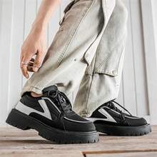 Zapatos de cuero para hombres, diseño nuevo 2025, zapatos casuales de punta ancha tipo Derby, estilo único de peluquero, adecuados para todas las estaciones - Negro - Ver 10