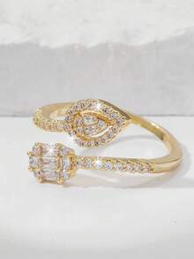 Geometric Rectangular Zirconia Diamond Retro Luxury Rings, Women Jewelry - Ring - View 4