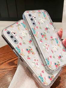 Coques de téléphone haute résolution et entièrement transparentes pour Samsung Galaxy Note 10 Pro, Note 10 Plus, Note 20. Coque de protection intégrale ultra-fine à motif floral frais, fabriquée en matériau souple. - Transparent - Voir 3