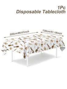 1 pièce Nappe jetable de Pâques 130*220cm, Nappe de table de Pâques heureuse avec un design mignon de lapin, d'œuf de Pâques et de carotte, Décoration de Pâques, Décoration de maison, Fournitures de fête de Pâques, Décoration de cuisine et de maison pour le jour de Pâques, Décoration de table, Décoration de printemps, Décoration du jour de Pâques heureux, Nappe de table de cadeau, bar, armoire