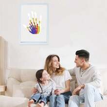 Family Handprint Kit, Gift For New Parents, DIY Craft Keepsake With Durable Wood Frame - White - View 5