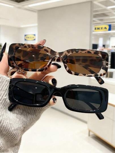 2 Pairs Retro Stylish Design, Timeless, Elegant Fashion Glasses For Girlfriends, Suitable For Daily Life, Dates, Street Photography Decoration, Fits All Face Shapes