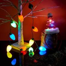 JOYIN Collar LED y Diadema de Papá Noel - 2 Piezas Iluminadas Con 9 Bombillas para Navidad y Días Festivos - Accesorios de Disfraz - como en la foto - Ver 5