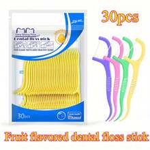 30 Fruit Flavored Dental Floss Per Pack, Randomly Distributed With Four Flavors - Multicolor - View 7