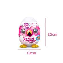 ZURU Pets Alive Chirpy Birds, Electronic Pet That Speaks, Giant Surprise Egg, Stickers, Comb, Fluffy Clay, Bird Animal Plush For Girls, Surprise Mystery Egg, 1 Count
