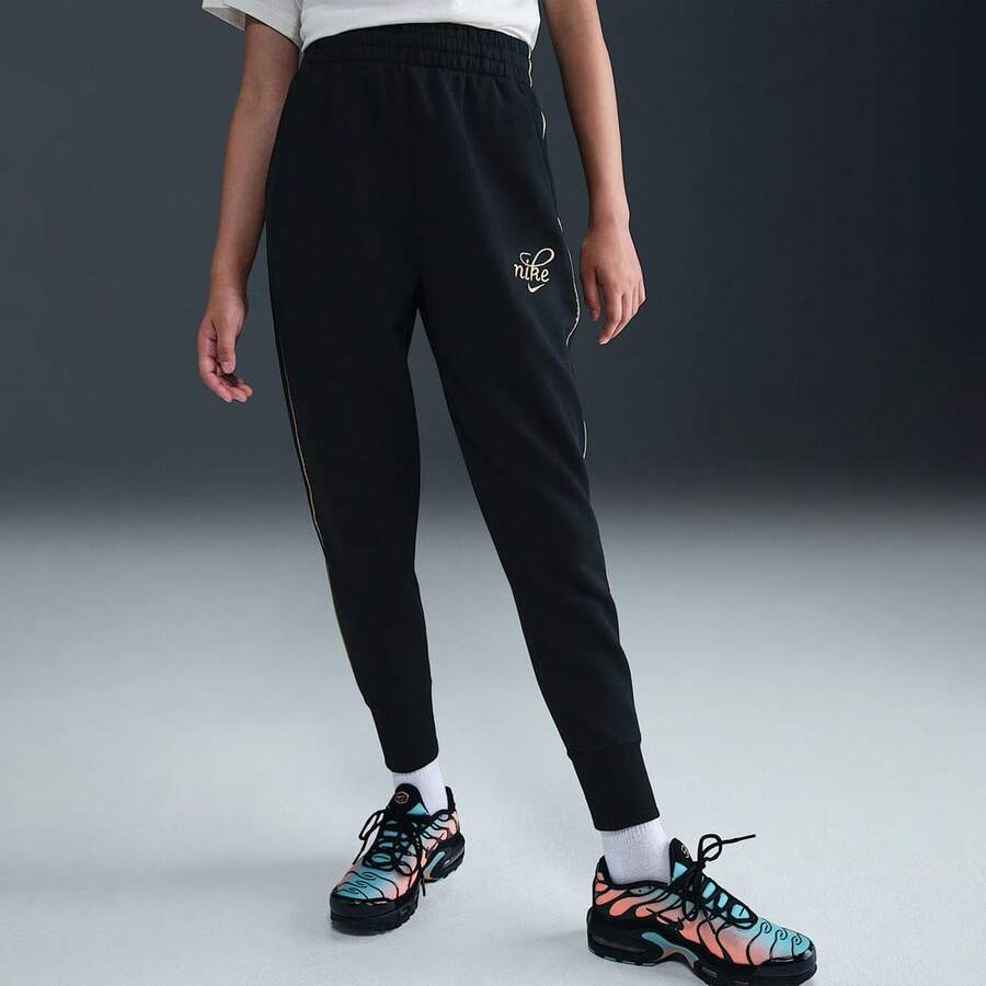 Nike 耐克青少年男童 NSW Club FLC OS JGGR GX SHNE 针织裤 HV0423-010 - 黑色 - 查看 1