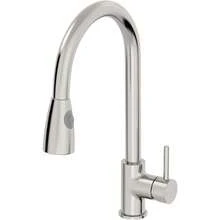 Kitchen Mono Mixer Tap Single Lever Pull Out Spray Spout Swivel Brushed Finish - Default - View 2