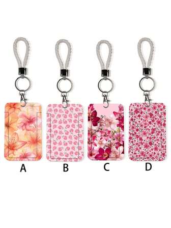 1pc ABS Rose & Lily Flower Pattern Fashion Keychain Pendant, Bag Charm, Student Bus Protector