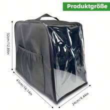 1个 Thermomix TM7 保护罩和防尘袋，隔音防尘罩，降噪防刮罩，可折叠设计厨房保护配件，厨房电器罩 | 透明罩 | 耐用 PVC 材料。 - 黑色 - 查看 2