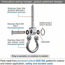 Sandsack-Haken, Schaukelhaken, Yoga-Hängematte Aufhänge-Zubehör, Outdoor-Schaukelhaken - Verschiedenfarbig - Übersicht 2