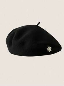 1顶女士贝雷帽，秋冬季，韩版，南瓜贝雷帽，休闲，保暖羊毛 - 彩色 - 查看 11