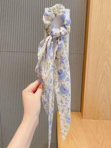 4条装女士休闲碎花发圈，百搭时尚发饰，适合日常佩戴，居家、学校、海滩、暑假、通勤、聚会、节日、生日、返校、新年、情人节、母亲节、教师节、婚礼、音乐节、毕业典礼等场合，发圈、发绳、马尾辫发圈、美妆家居卧室装饰 - 彩色 - 查看 7
