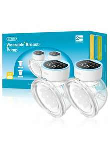 2pcs 180ml Wearable Electric Breast Pump, 4 Modes, Variable Frequency, 12 Settings Per Mode, Low Noise Anti-Leakage Design