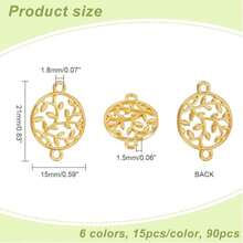 20pcs DIY Tree Of Life Branch And Leaf Decoration Small Pendant Connector Vintage Alloy Branch And Leaf Charm Links For DIY Jewelry Making - Multicolor - View 2