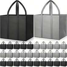 1/3/5pcs Large Capacity Foldable Shopping Bags, Reusable Non-Woven Storage Bags, Ideal For Travel, Camping, Outdoor, Shopping, Kitchen Storage - Perfect For Harvest Season, Halloween/Day Of The Dead Gift Bags - Kitchen Storage & Accessories