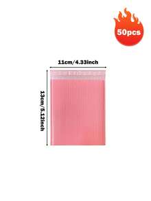 1/5/10/25/30/50个粉色气泡信封，5x4英寸，聚乙烯气泡信封，不透明自封防水高级运输袋，适用于珠宝、化妆品包装、小型企业运输信封、包装袋、气泡信封、邮寄信封、运输用品 - 粉色 - 查看 11