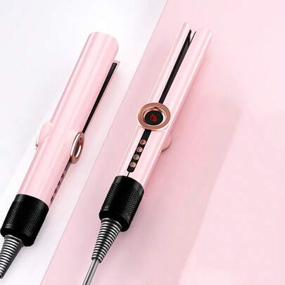UKLISS Christmas Pink Hair Straightener, Ceramic Flat Iron For Smooth Shiny Hair, Fast Heating Styling Tool, Xmas Gift For Women & Girls