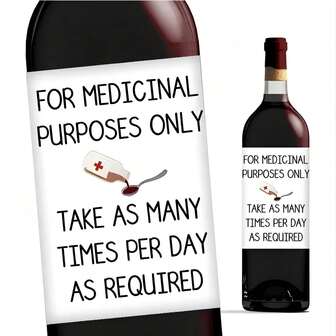 6 Sheets/Set, Funny Joke Happily Wine Bottle Label, Champagne Bottle Stickers, Holiday Funny Birthday Novelty Bottle Labels, Personalized Wine Bottle Waterproof Label Sticker, For Party Decoration, Creative Gift For Friends, Family