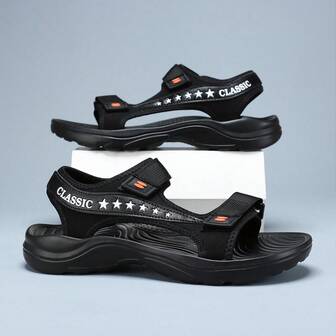 صنادل رياضية خارجية للأزواج، إغلاق قابل للتعديل بخطاف وحلقة، مناسبة للأنشطة الخارجية، قاعدة مقاومة للتآكل