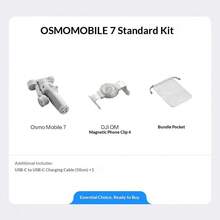 DJI Osmo Mobile 7 Lightweight Tracking Selfie Stick, Smart Tracking Selfie Stick, Live Streaming & Vlog Shooting Tool, Handheld Gimbal - Light Grey - View 3