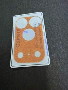 Bază de lentile PET cu sclipici gol, culoare portocalie, compatibilă cu 17 Pro/17 Pro Max, aplicabilă pentru protecție zilnică, birou, acasă, protecție zilnică pentru birou și acasă, husă pentru camera telefonului, cristal strălucitor, impermeabilă, rezistentă la șocuri, anti-cădere, rezistentă la zgârieturi - Culori vibrante - Vizualizare 3