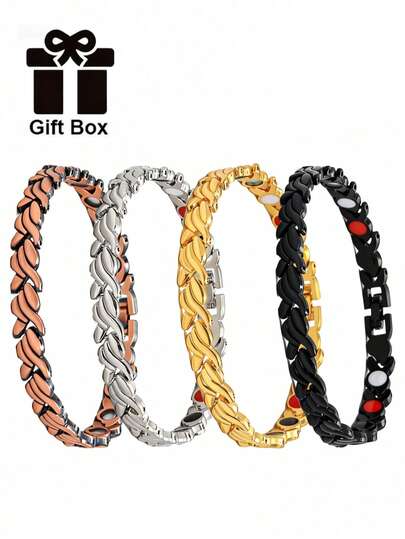 Pulsera magnética con forma de pez, elegante joyería de pareja para pulsera y tobillera, perfecta como regalo sorpresa para el Día de San Valentín, viene en una elegante caja de regalo con un ajustador incluido.