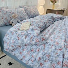 3pcs Minimalist Digital Print Soft & Comfortable Bedding Set - 1 Duvet Cover + 2 Pillowcases, No Filler, Skin-Friendly Brushed Printed Bedding Set, Suitable For Bedroom, Guest Room, King/Queen/Twin Bed, All Seasons, Machine Washable - Multicolor - View 5