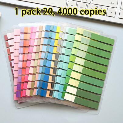 200 piezas, 1 estilo, 20 estilos, 1 paquete, un total de 4,000 piezas de etiquetas de índice, notas adhesivas, notas adhesivas, papel, etiquetas familiares, pegatinas de mensaje, suministros de oficina, etiquetas anotadas, libros de texto de estudiantes, pegatinas de notas importantes
