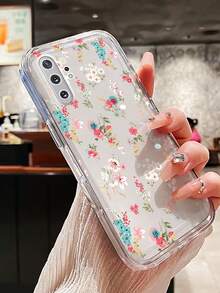 Coques de téléphone haute résolution et entièrement transparentes pour Samsung Galaxy Note 10 Pro, Note 10 Plus, Note 20. Coque de protection intégrale ultra-fine à motif floral frais, fabriquée en matériau souple. - Transparent - Voir 1