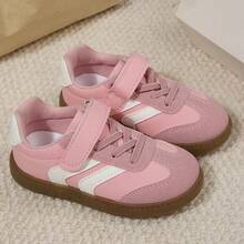 Toddler/Little Kid Comfortable Hook & Loop Strap Sneakers With Mesh Lining – Anti-Wear All-Season Sport Shoes For School & Daily Play - Màu hồng gỉ - Xem 7