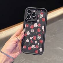 La elegante y sencilla carcasa de teléfono anti - caída con diseño floral es adecuada para los modelos  17, 16, 15, 14, 13, 12, 11 Pro / air / xR / XS y  s25 / S24 / S23 / S22 / Fe / plus, construida con material tpu, que proporciona protección de amortiguación contra caídas. Adecuado para regalar amigos y regalos de San valentín. - Marrón - Ver 8